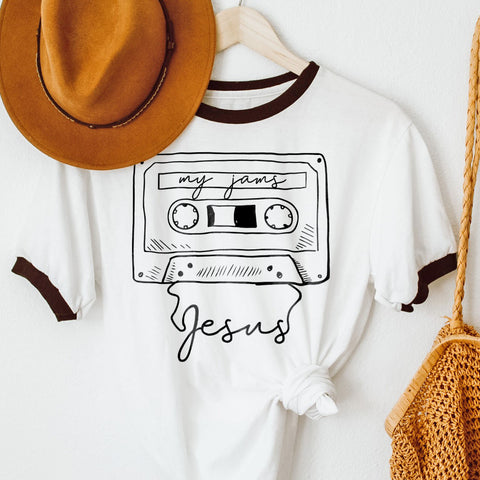 Jesus Is My Jam | Christian Apparel Christian Ringer Tees | Not Today Satan | Christian T Shirts | Jesus Clothing | Faith