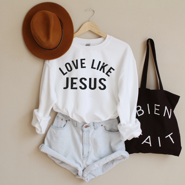 Love Like Jesus Women's Fleece Sweatshirt | Christian Shirt | Faith T Shirt | Jesus Shirt | Wife Mother's Gift