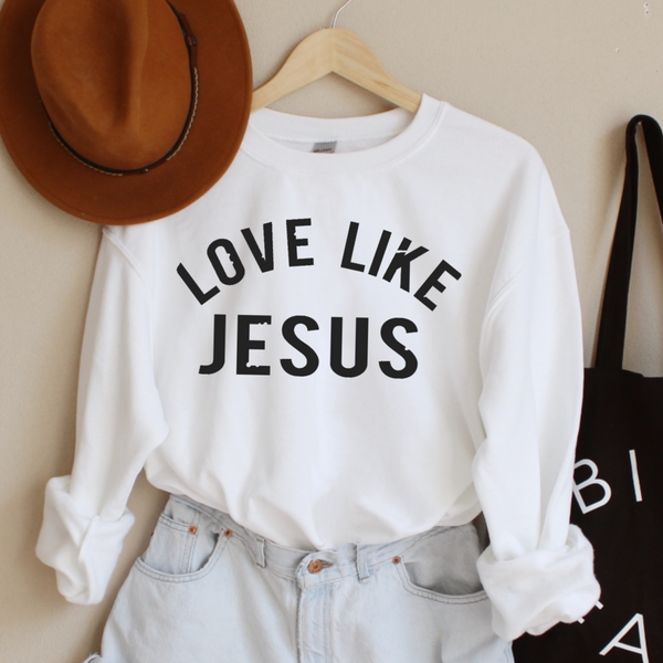Love Like Jesus Women's Fleece Sweatshirt | Christian Shirt | Faith T Shirt | Jesus Shirt | Wife Mother's Gift