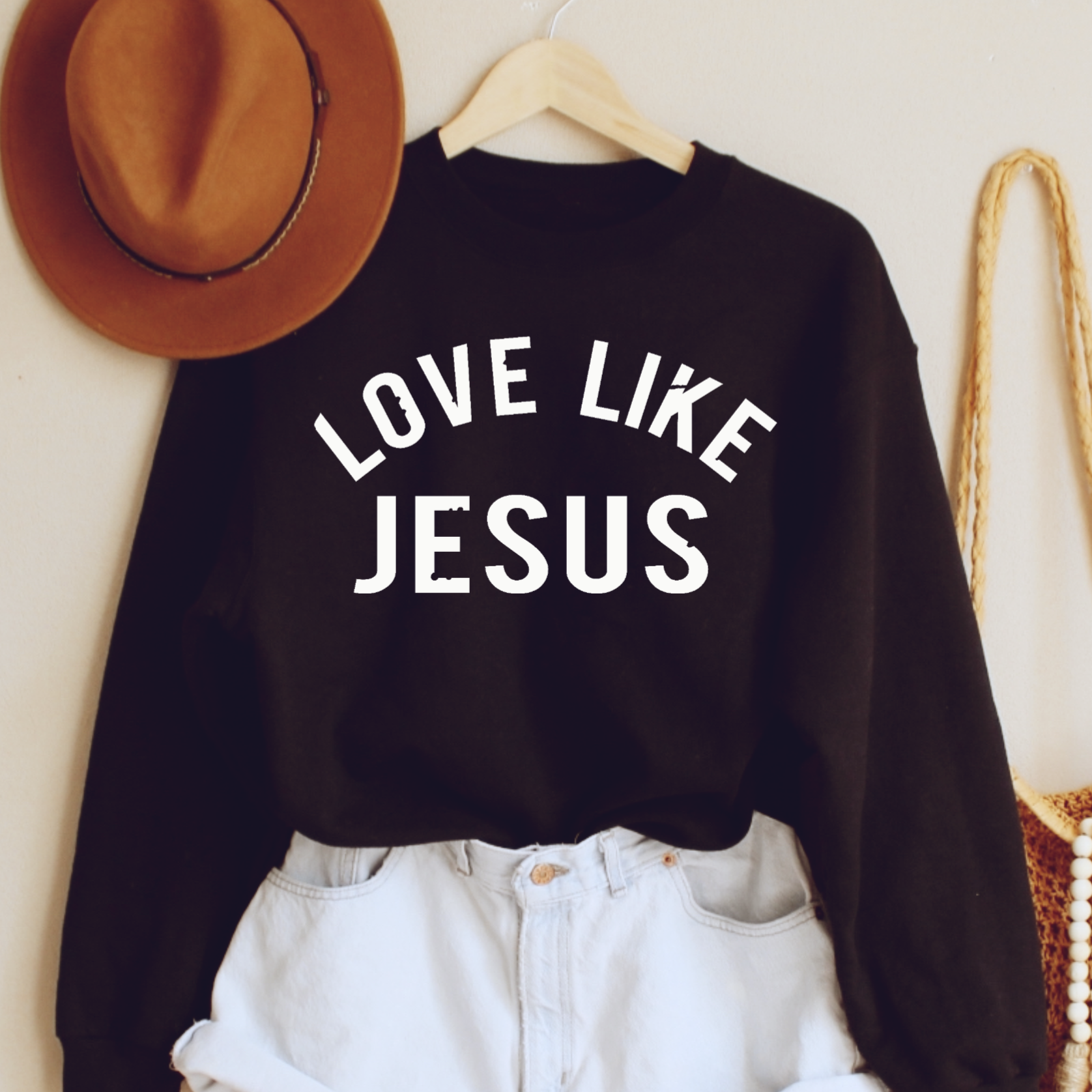 Love Like Jesus Women's Fleece Sweatshirt | Christian Shirt | Faith T Shirt | Jesus Shirt | Wife Mother's Gift