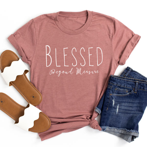 Blessed Women's Christian Graphic Tee | Faith T-shirt | Jesus Shirt | Mom Tee Gift