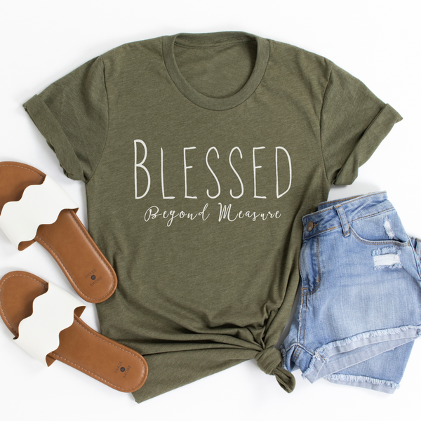 Blessed Women's Christian Graphic Tee | Faith T-shirt | Jesus Shirt | Mom Tee Gift