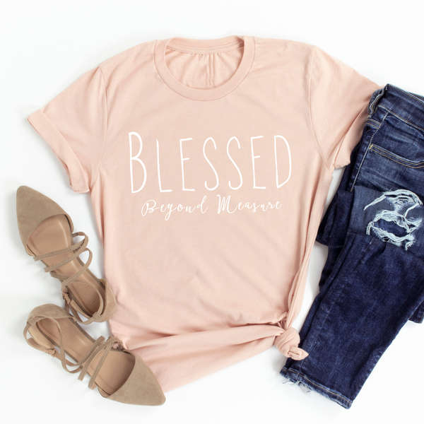 Blessed Women's Christian Graphic Tee | Faith T-shirt | Jesus Shirt | Mom Tee Gift