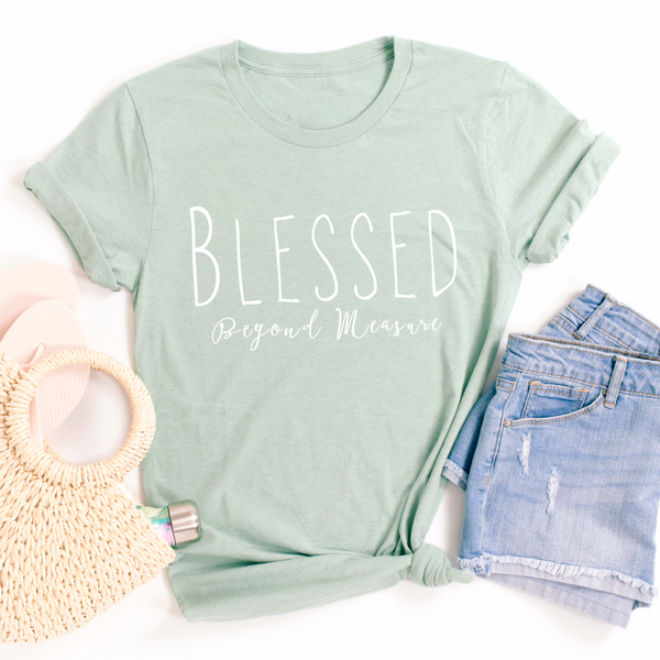 Blessed Women's Christian Graphic Tee | Faith T-shirt | Jesus Shirt | Mom Tee Gift