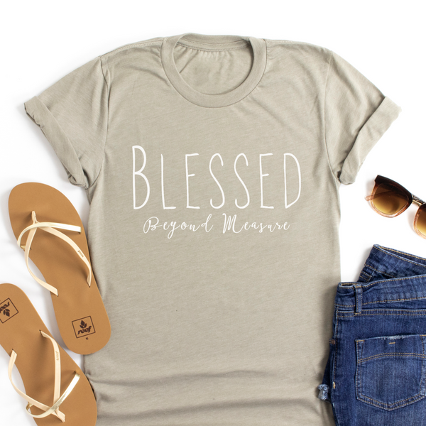 Blessed Women's Christian Graphic Tee | Faith T-shirt | Jesus Shirt | Mom Tee Gift
