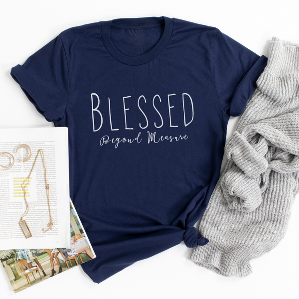 Blessed Women's Christian Graphic Tee | Faith T-shirt | Jesus Shirt | Mom Tee Gift