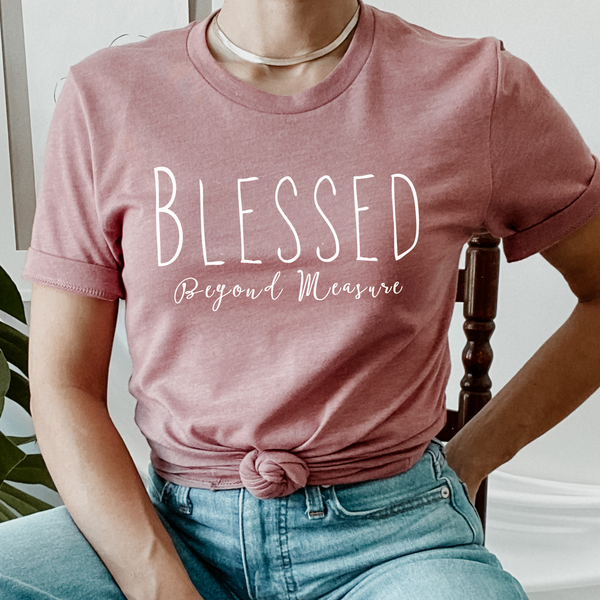 Blessed Women's Christian Graphic Tee | Faith T-shirt | Jesus Shirt | Mom Tee Gift