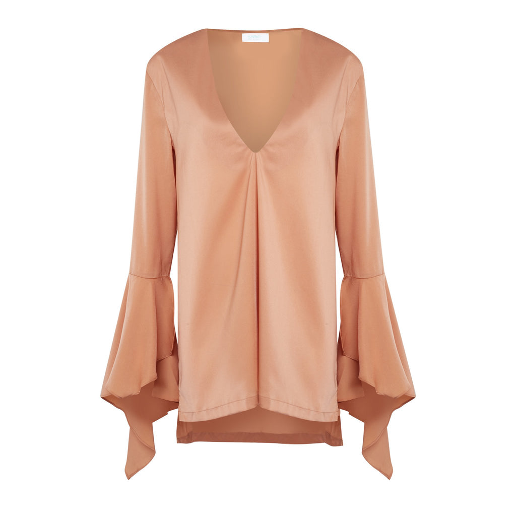 karma for a cure rose gold ibiza tunic top