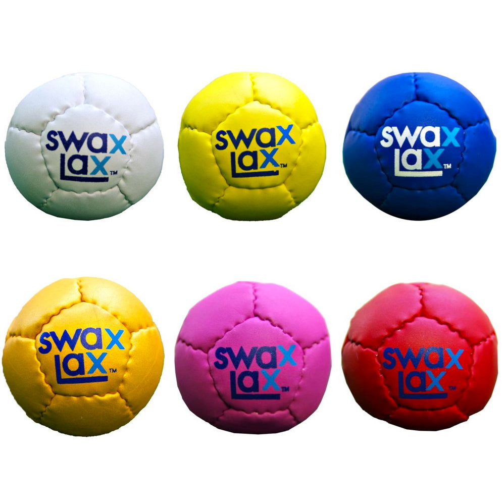 SWAX LAX Lacrosse Specialty Balls Including Power Weighted 12 Percent Heavier Mini Smaller/Lighter Ball for Mini Sticks; Less Bounce 