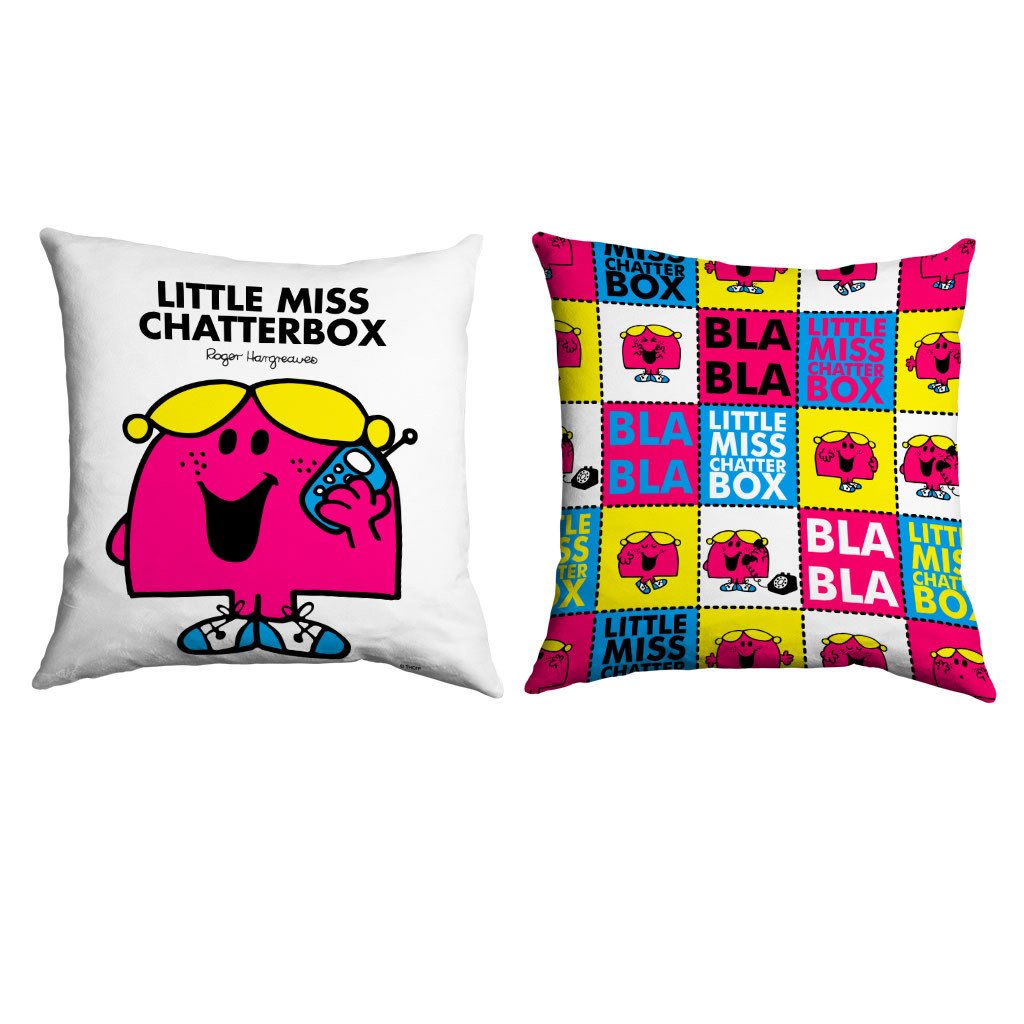 Personalised Little Miss Chatterbox Micro Fibre Cushion