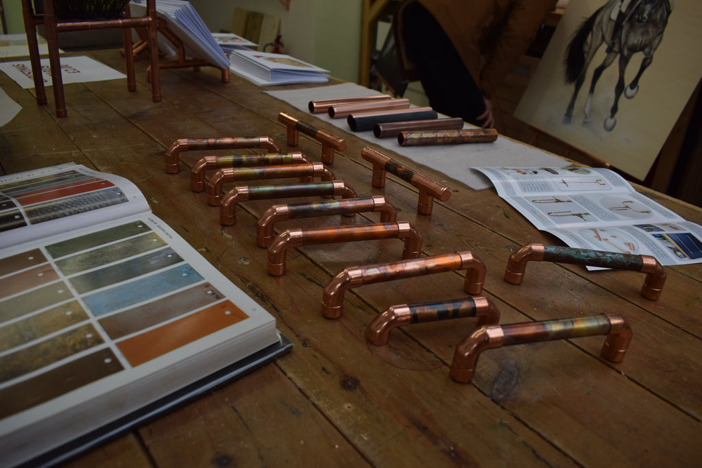 Copper finishes laid out for customers