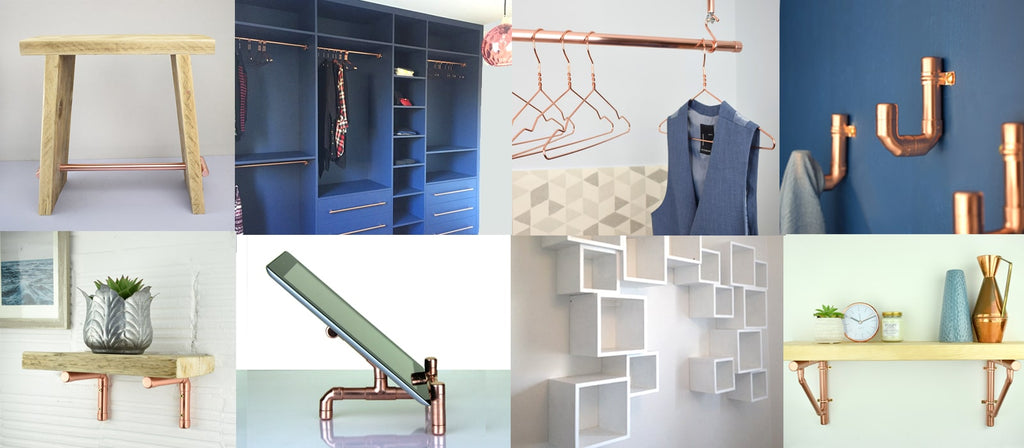 Inspiration board of copper products available