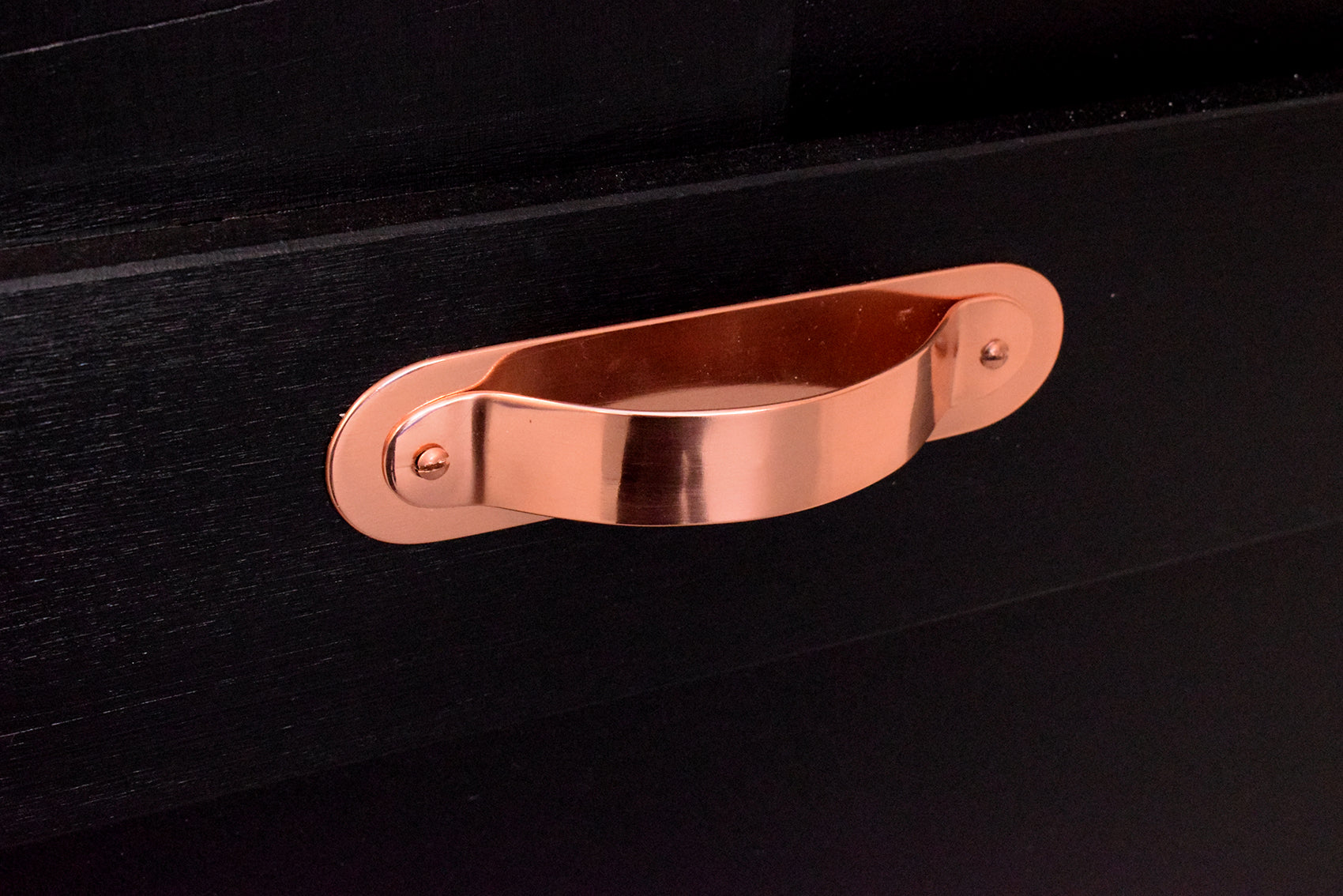 Hand-crafted copper round handles