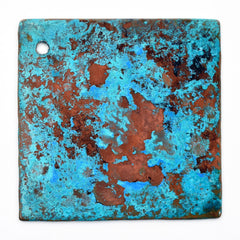 verdgris blue green patina copper tile