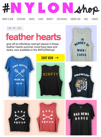 FEATHER HEARTS NYLON MAG