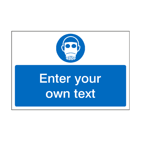 Wear Respiratory Protection Custom Safety Sticker | Safety-Label.co.uk