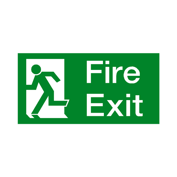 Fire Exit Sign Left Safety Label Co Uk