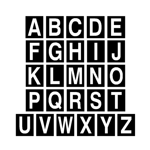 White Alphabet Letter Sticker Pack 