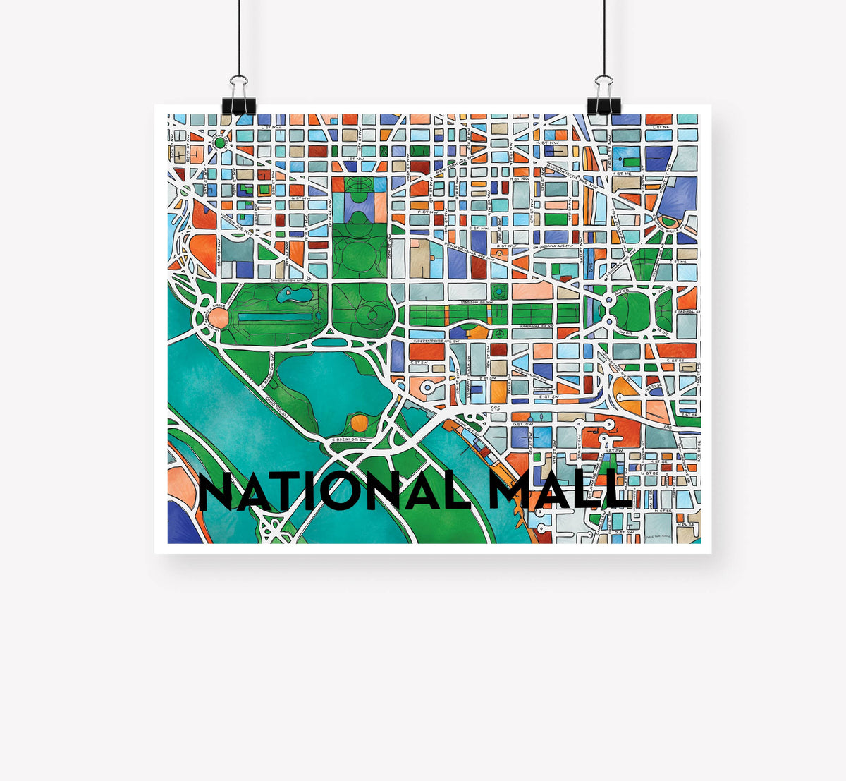 Emoción Resistencia microondas National Mall Map Art Print, Stylish Patina Home – Stylish Patina Home