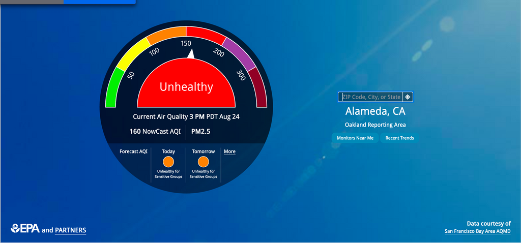 AirNow Alameda AQI