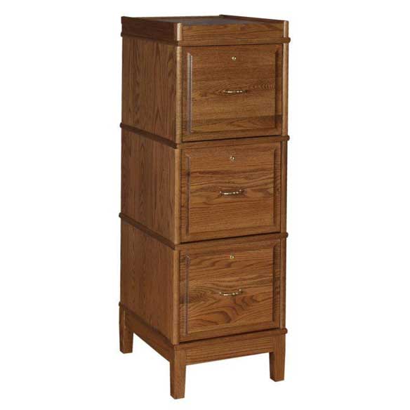 Hale Heritage Barrister 3 Drawer Wood Vertical File Cabinet In