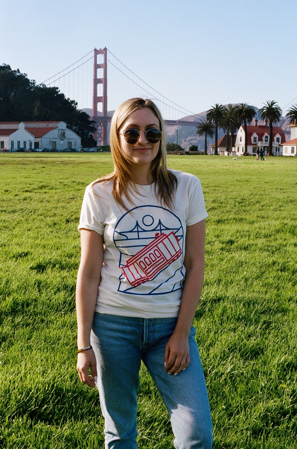 culk cable car t-shirt golden gate bridge san francisco crissy field