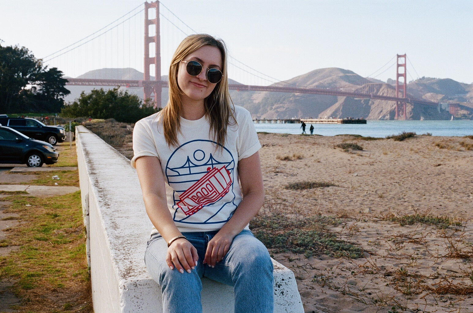 culk cable car t-shirt golden gate bridge san francisco crissy field