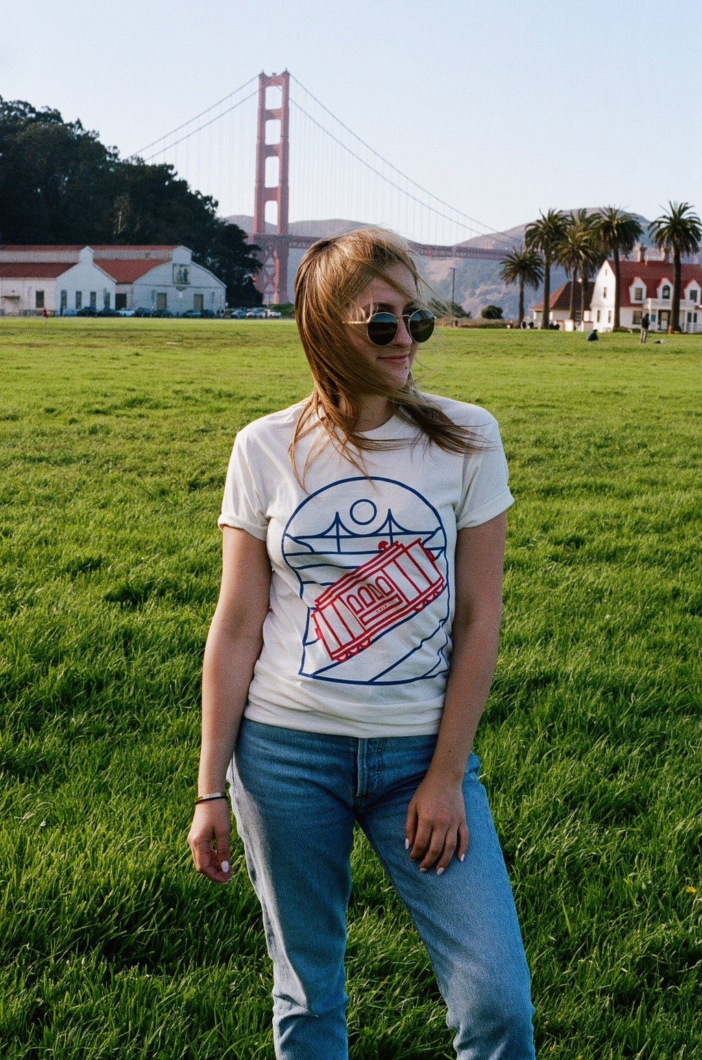 culk cable car t-shirt golden gate bridge san francisco crissy field