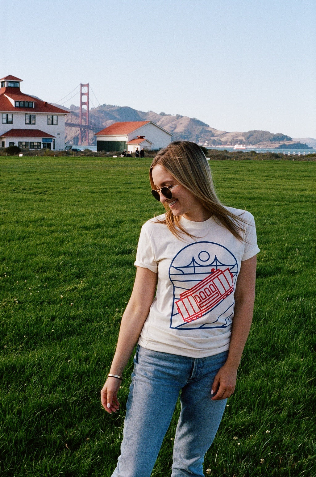 culk cable car t-shirt golden gate bridge san francisco crissy field