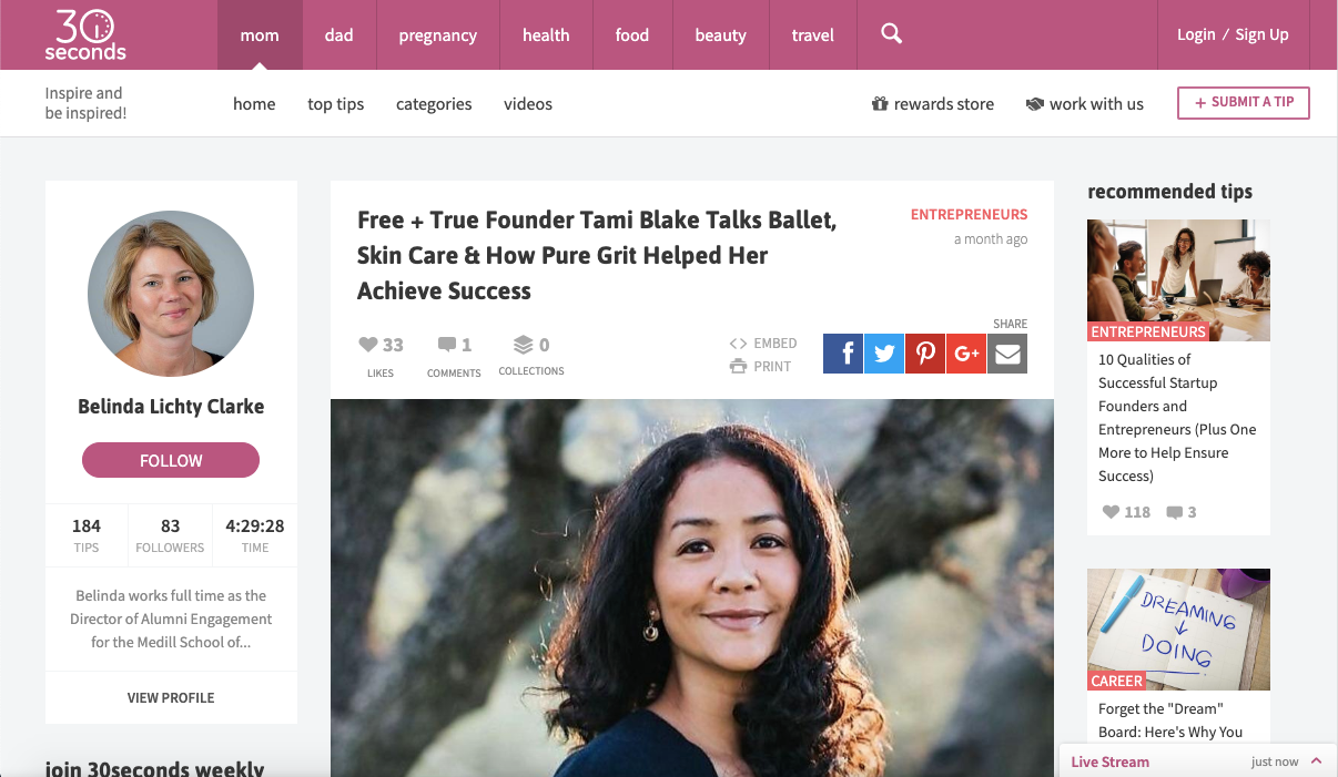 Free + True Founder Tami Blake Talks Ballet, Skin Care & How Pure Grit Helped Her Achieve Success