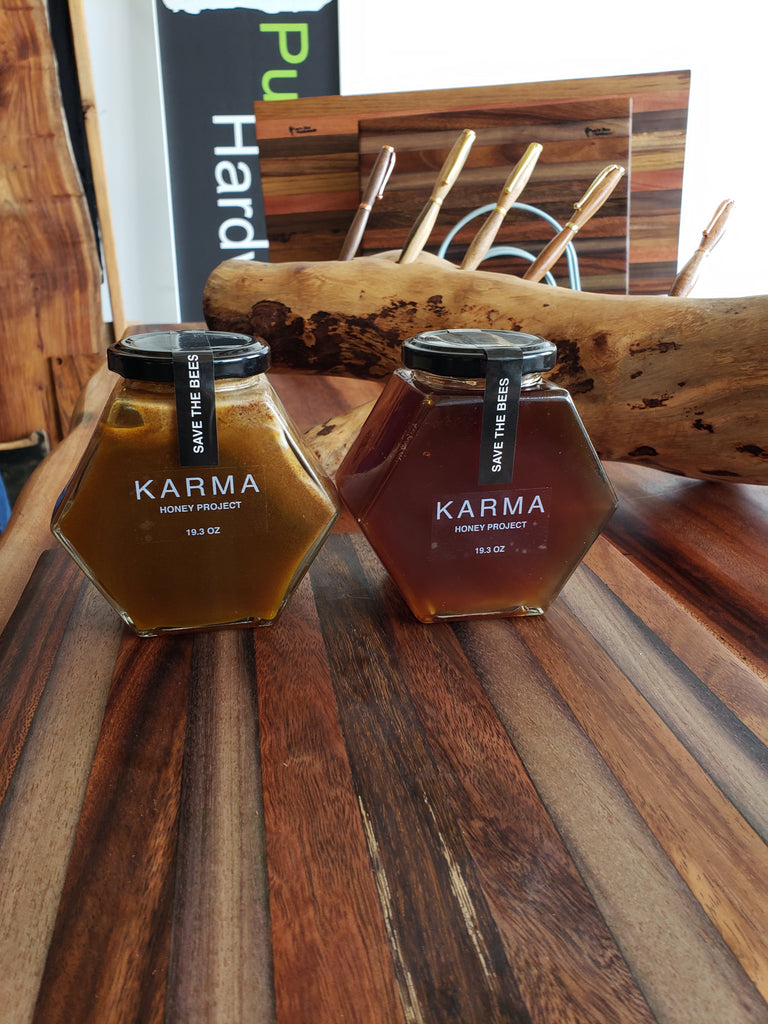 karma honey bottles at climate change summit
