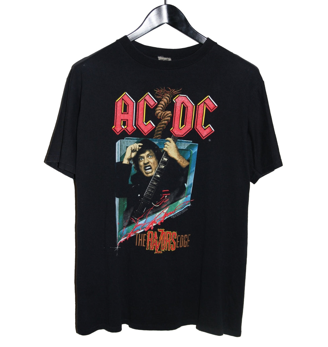 Ruined Moral education Outflow ACDC 1990 The Razor Edge Tour Shirt – Faded AU