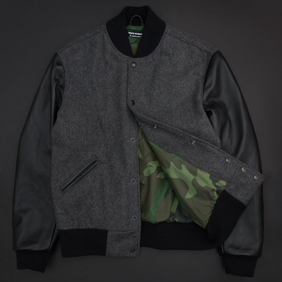 Pacific Standard Varsity Jacket with Camouflage Lining