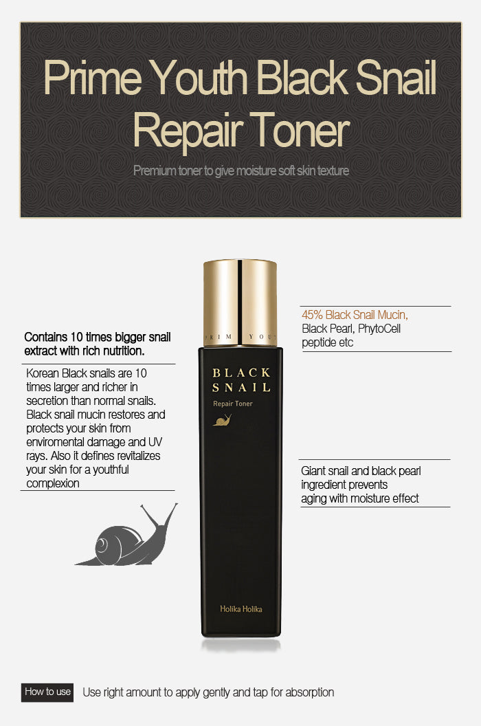 Toner Anti Aging | Prime Youth Black Snail Repair Toner