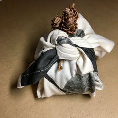 furoshiki wrapped espresso cup by Sandra Vick