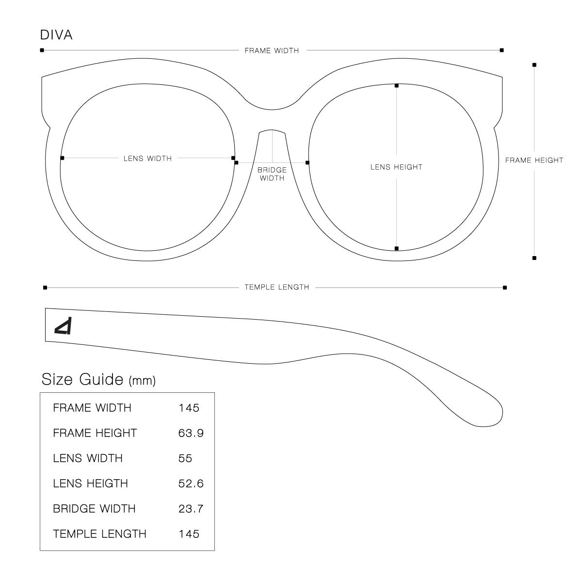 DIVA - Clear Black/ Blue Mirror
