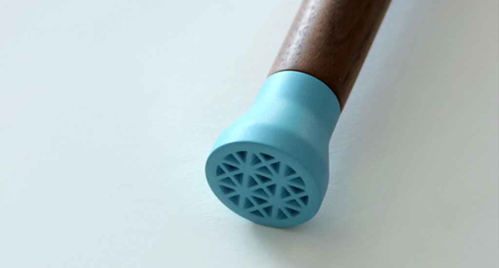 Detail of rubber cane tip