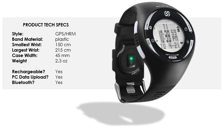 soleus gps pulse ble hrm size guide