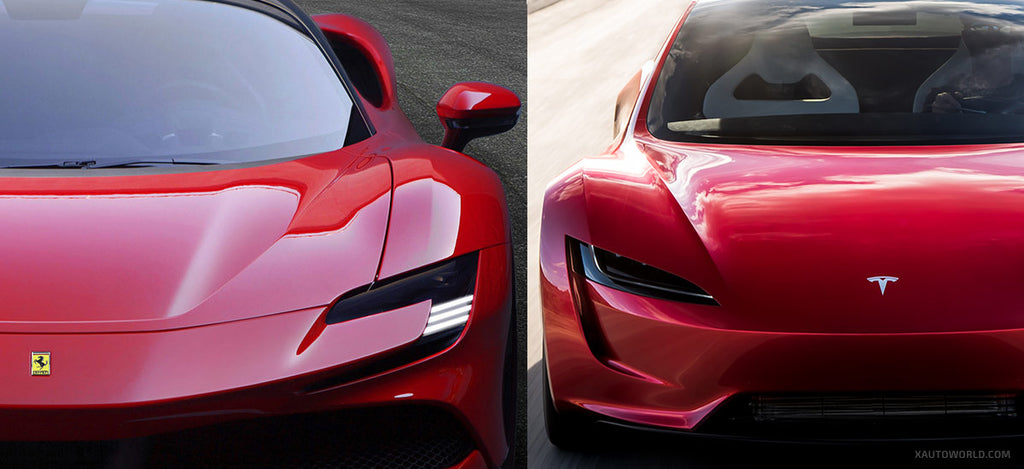 Supercar Smackdown Tesla S Next Gen Roadster Ev Vs