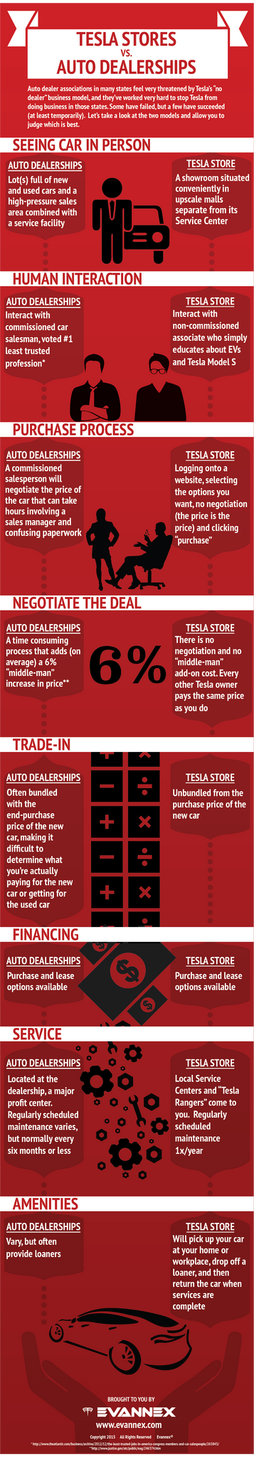 tesla stores vs franchise auto dealerships