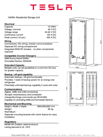 tesla home battery