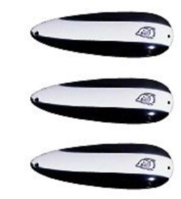 Three Eppinger Nontangle White/Black Fishing Spinners 1/16 oz 2 1/2" 41-3