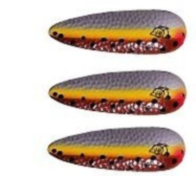 Three Eppinger Buel Spinner 3/0 Brown Trout Fishing Lures 3/4 oz 5 1/2" 93-7