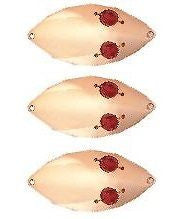 Three Eppinger Red Eye Wiggler Copper Fishing Spoons 1/2 oz 2 1/4 " 86-24