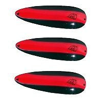 Three Eppinger Rokt Devlet Green/Red Stripe Fishing Spoon 1 1/4oz 2 1/4" 11-12
