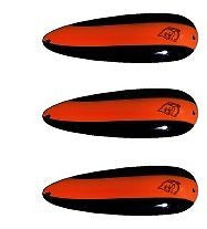 Three Eppinger Rokt Devlet Black/Orange Stripe Fish Spoons 1 1/4oz 2 1/4" 11-45