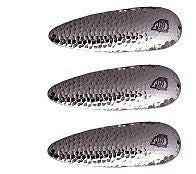 Three Eppinger Rok't IMP Hammered Nickel Fishing Spoon Lures 3/4oz 2 1/4" 12-62