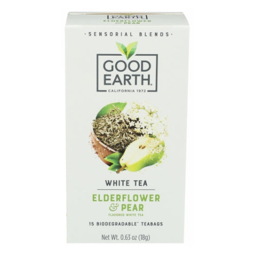 Sensorial Blends White Tea Elderflower Pear 15 Bags (Case of 5) By Good Earth Teas