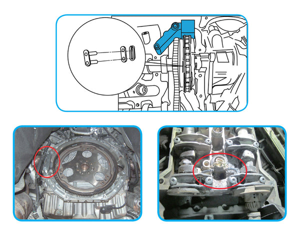 Tool Hub 9859 Mercedes-Benz Camshaft Timing Locking Set 2 Pc With Screws M642 