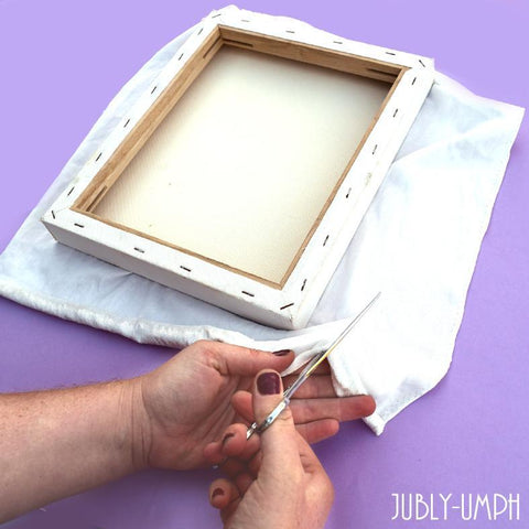 Measure your fabric for your brooch board and cut to size!- Brooch/Pin Board DIY with Jubly-Umph
